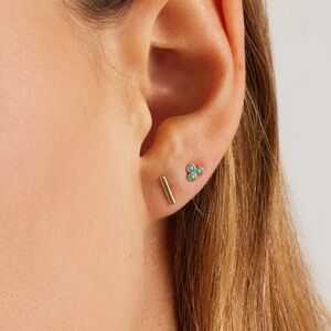 GORJANA 14k Turquoise Classic Turquoise Trio Stud Single Earring